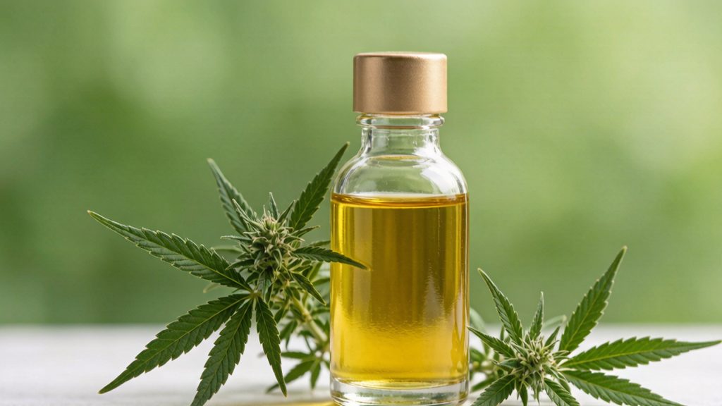 冷榨火麻油与火麻植株